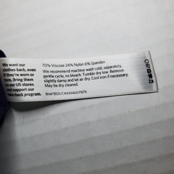 EILEEN FISHER Dress L Washable Stretch CrepeJumper V-Neck Sleeveless Navy Blue - Picture 12 of 12